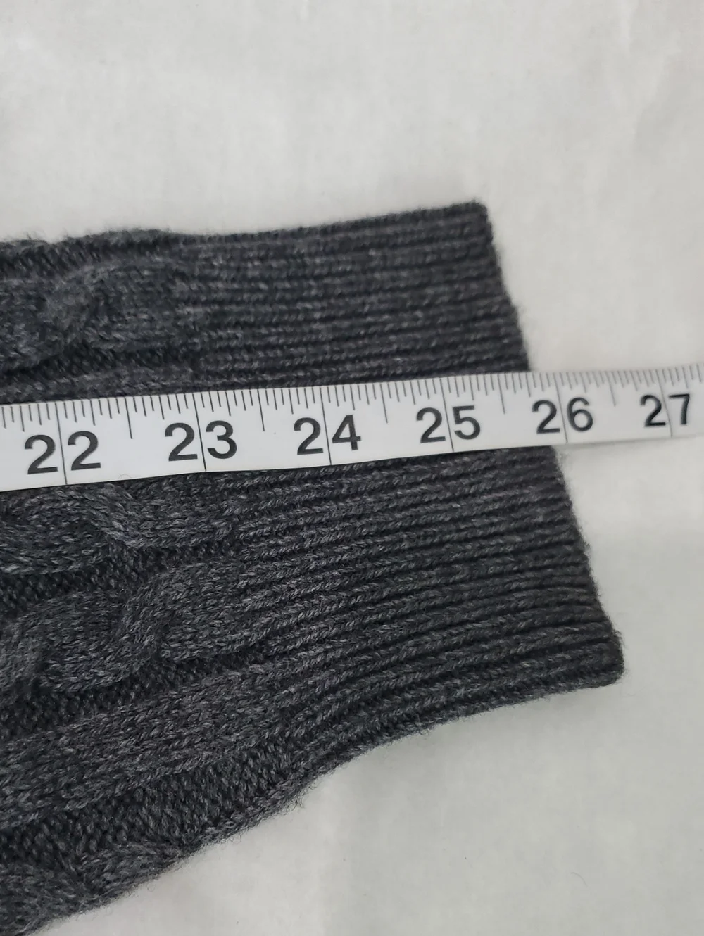 NWT J. Crew Knit Turtleneck Sweater Gray XL Cableknit Fisherman Lambs Wool Blend